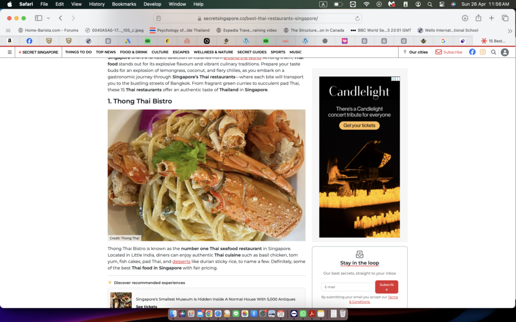 The Best Thai Restaurant in Singapore Voted!