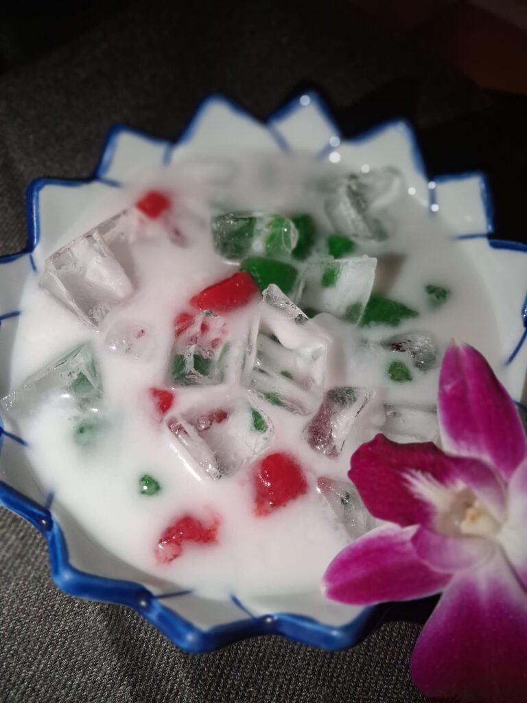 Freshly Made Red Ruby Dessert the Traditional Way
